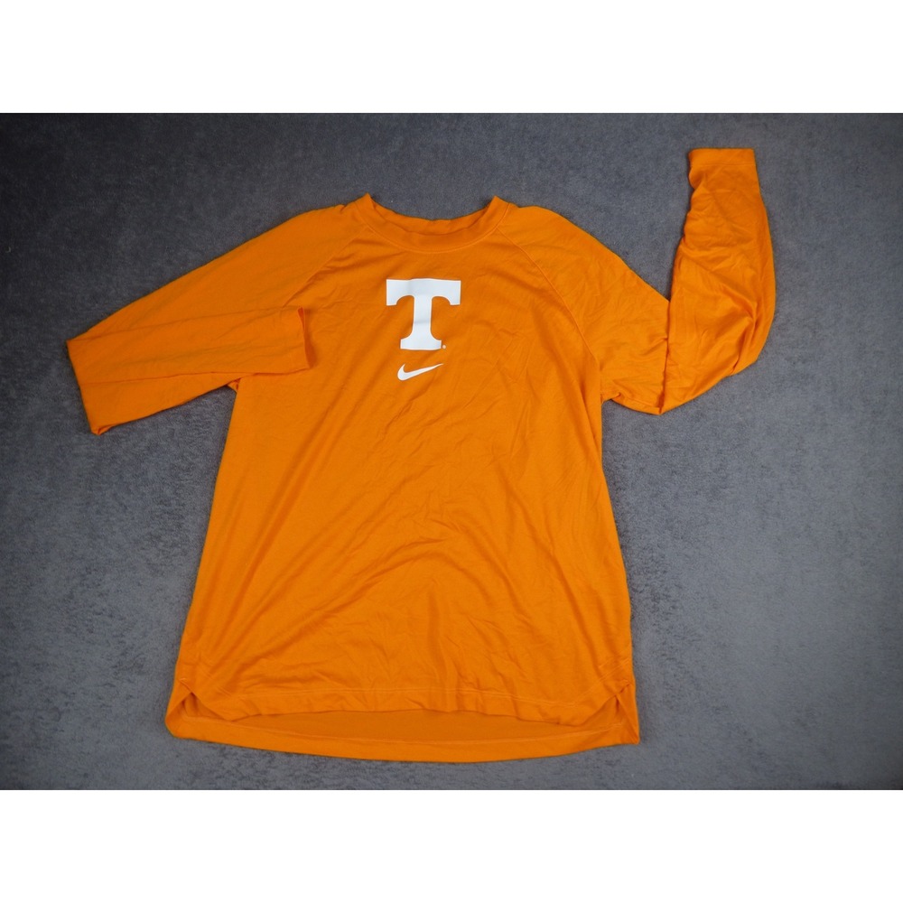 Tennessee Volunteers Mens Medium Orange Long Sleeve Performance Shirt Logo Nike